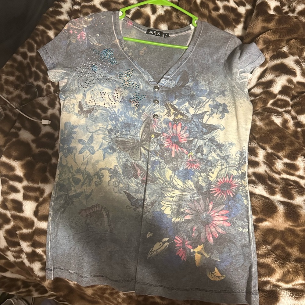 Floral Butterfly Graphic Tee